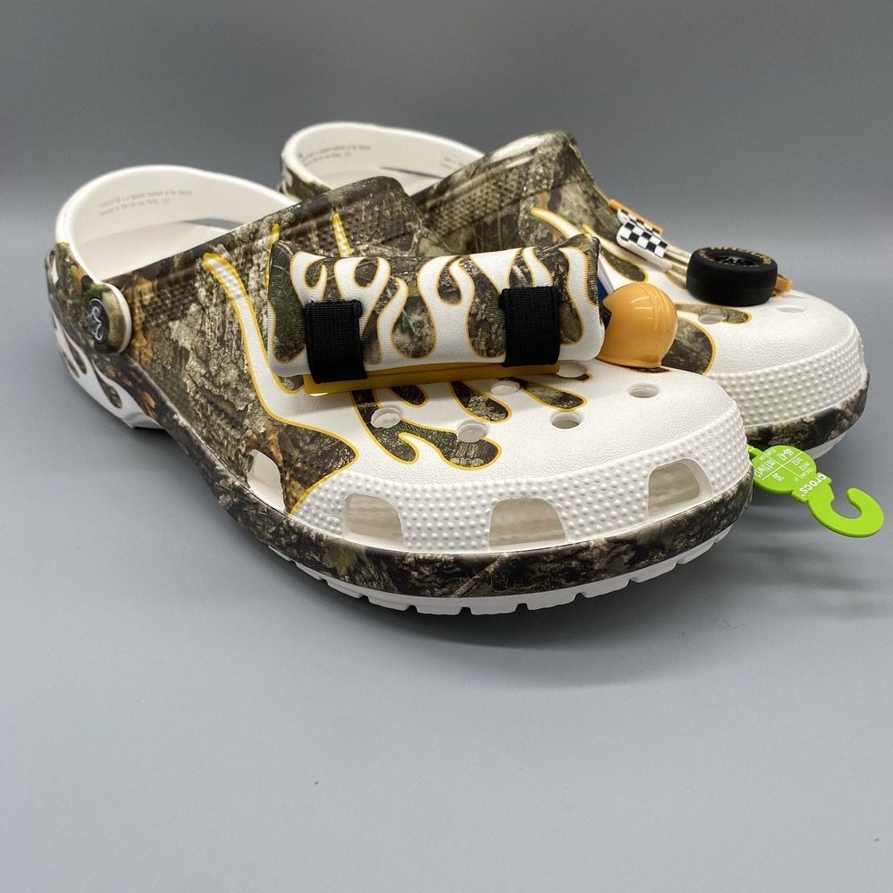 Crocs x Nascar Realtree Classic Clog Mens US 12 Jibbitz